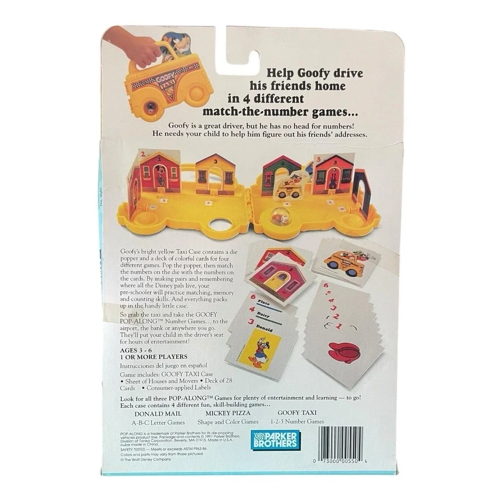 Disney Goofy Pop Along Travel Number Games